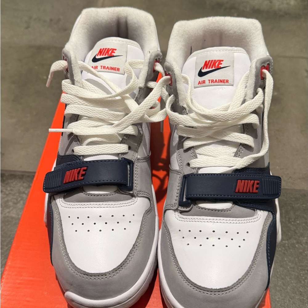 Nike Kids Air Trainer White and Gray Shoes